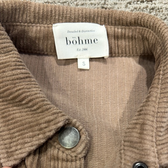 Bohme Corduroy Shacket shirt jacket Camel Small - Picture 6 of 11